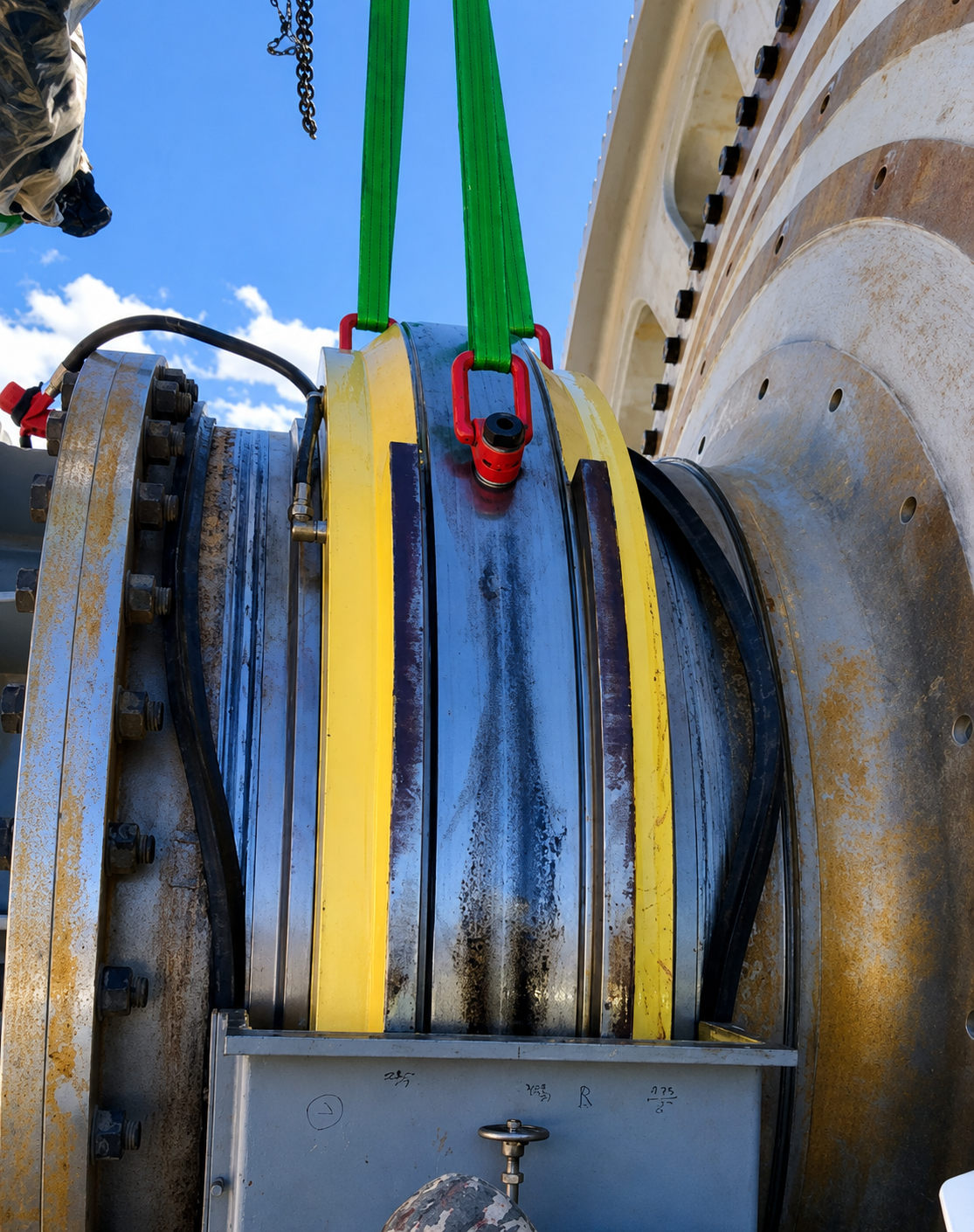Changement du coussinet d’un broyeur industriel