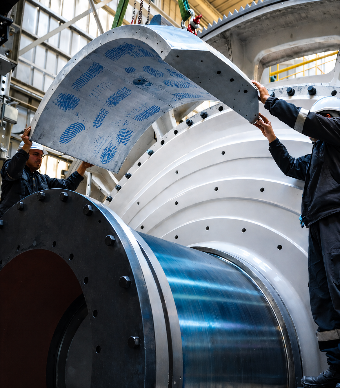 Contrôle de la portée d’un coussinet industriel pendant son montage